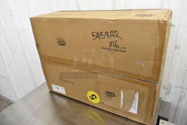 BRAND NEW SCRATCH AND DENT! Carnival King 382HDRG24 HDRG24 24 Hot Dog Roller Grill with 9 Rollers. 120 Volts, 1 Phase. Tested and Working! - Image 2 of 4