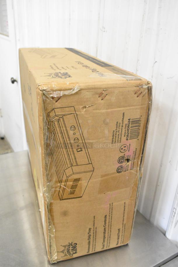 BRAND NEW SCRATCH AND DENT! Carnival King 382HDRG24 HDRG24 24 Hot Dog Roller Grill with 9 Rollers. 120 Volts, 1 Phase. Tested and Working! - Image 3 of 4