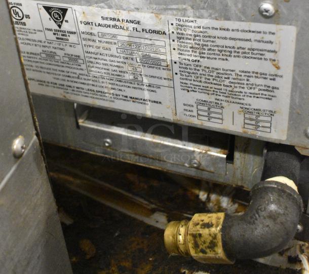 2022 Sierra SRTG60 Stainless Steel Commercial Countertop Natural Gas Powered Flat Top Griddle. - Image 7 of 8