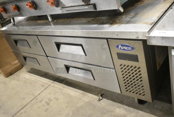 2020 Atosa MGF8453GR Stainless Steel Commercial 4 Drawer Chef Base on Commercial Casters. 115 Volts, 1 Phase. Tested and Powers On But Can't Verify Temperature - Image 1 of 8