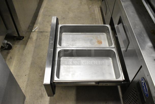 2020 Atosa MGF8453GR Stainless Steel Commercial 4 Drawer Chef Base on Commercial Casters. 115 Volts, 1 Phase. Tested and Powers On But Can't Verify Temperature - Image 7 of 8