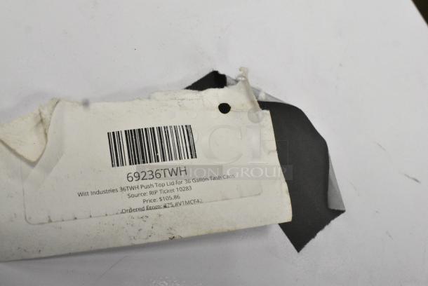 2 BRAND NEW SCRATCH AND DENT! Trash Cans Including Witt 69236TWH White 36 Gallon Trash Can. 2 Times Your Bid! - Image 2 of 4