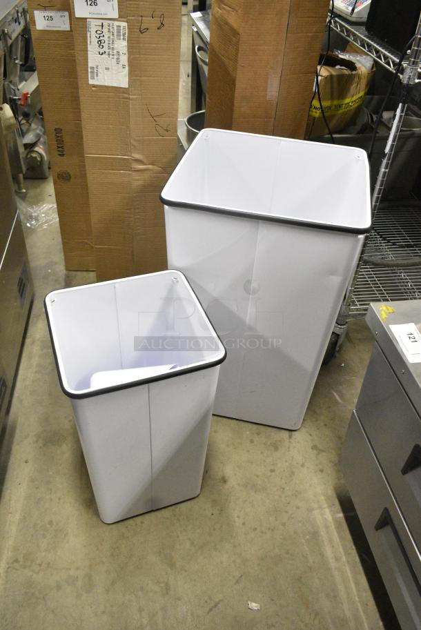 2 BRAND NEW SCRATCH AND DENT! Trash Cans Including Witt 69236TWH White 36 Gallon Trash Can. 2 Times Your Bid! - Image 4 of 4