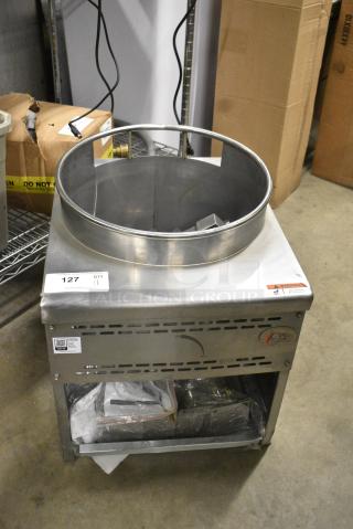 BRAND NEW SCRATCH AND DENT! Cooking Performance Group WOKR16L Stainless Steel Commercial Liquid Propane Wok Range with 16" Ring. 125,000 BTU