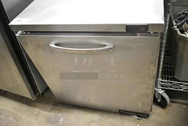 Continental SWF27N Stainless Steel Commercial Single Door Undercounter Freezer. 115 Volts, 1 Phase. Tested and Working! - Image 1 of 4
