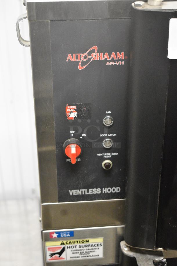 Alto Shaam AR-7VH Stainless Steel Commercial Electric Powered Rotisserie Oven w/ Ventless Hood and Basket Spits. See Pictures for Broken Outer Glass Pane. 200-240 Volts, 1 Phase. - Image 3 of 7