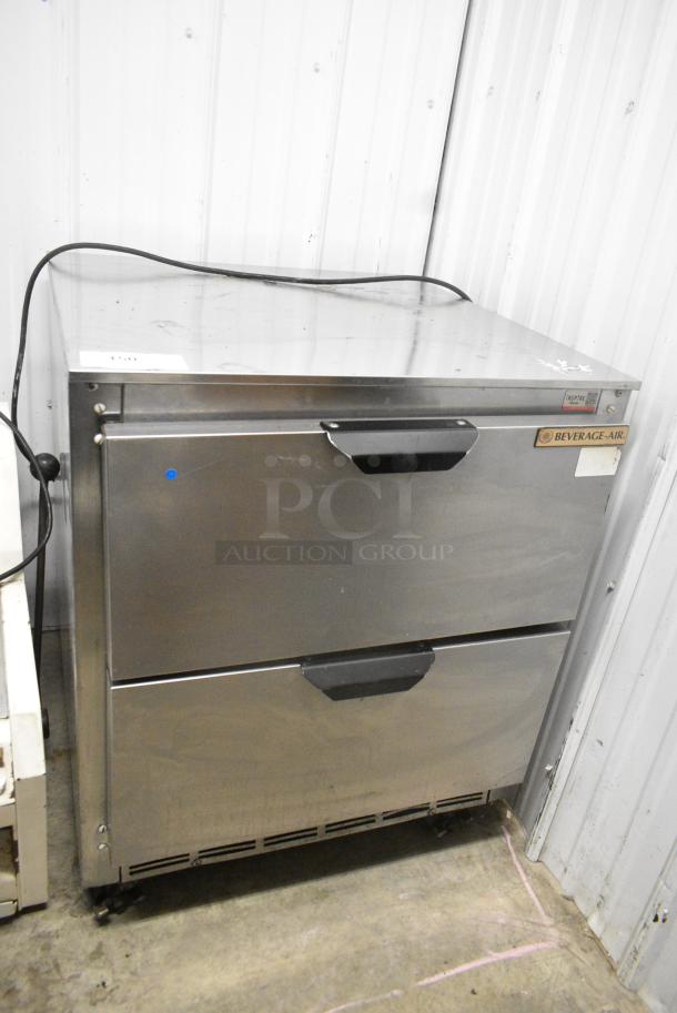 Beverage Air UCRD27A-2-23 Stainless Steel Commercial 2 Drawer Undercounter Cooler on Commercial Casters. 115 Volts, 1 Phase. Cannot Trips - Unit Trips Breaker - Image 1 of 7