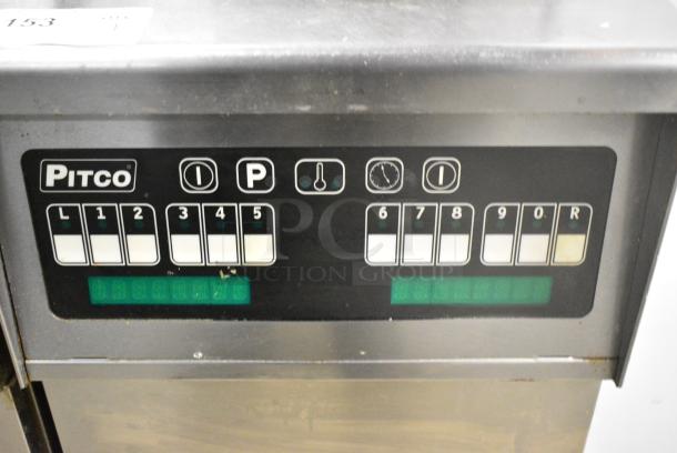 Pitco Frialator SG14R Stainless Steel Commercial Floor Style Natural Gas Powered Deep Fat Fryer w/ 2 Metal Fry Baskets on Commercial Casters. 122,000 BTU. - Image 4 of 8