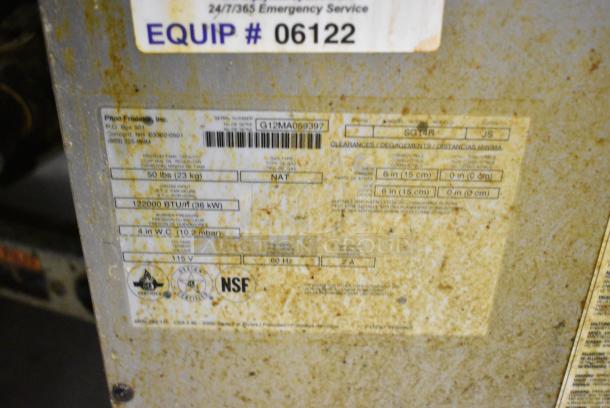 Pitco Frialator SG14R Stainless Steel Commercial Floor Style Natural Gas Powered Deep Fat Fryer w/ 2 Metal Fry Baskets on Commercial Casters. 122,000 BTU. - Image 8 of 8
