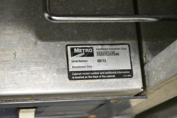 Metro C5 Metal Commercial Heated Holding Cabinet on Commercial Casters. 115 Volts, 1 Phase. Tested and Working! - Image 7 of 7