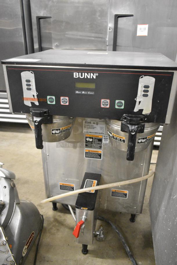 Bunn DUAL TF DBC Stainless Steel Commercial Countertop Double Coffee Machine w/ Hot Water Dispenser and 2 Metal Brew Baskets. 120/208-240 Volts, 1 Phase. - Image 1 of 8