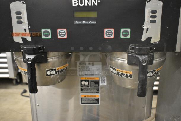 Bunn DUAL TF DBC Stainless Steel Commercial Countertop Double Coffee Machine w/ Hot Water Dispenser and 2 Metal Brew Baskets. 120/208-240 Volts, 1 Phase. - Image 4 of 8