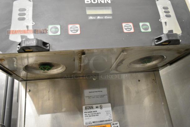 Bunn DUAL TF DBC Stainless Steel Commercial Countertop Double Coffee Machine w/ Hot Water Dispenser and 2 Metal Brew Baskets. 120/208-240 Volts, 1 Phase. - Image 6 of 8