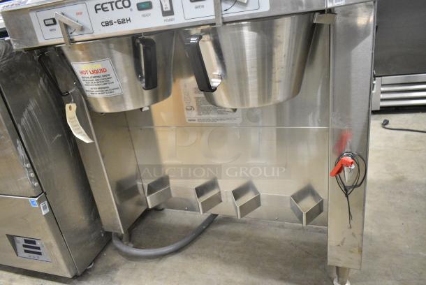 Fetco CBS-62H Stainless Steel Commercial Countertop Double Coffee Machine w/ Hot Water Dispenser and 2 Metal Brew Baskets. 120/208-240 Volts, 1 Phase. - Image 5 of 8