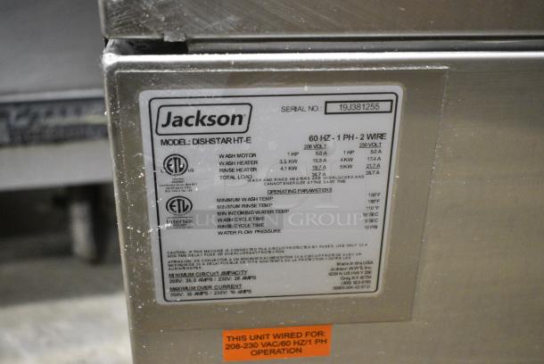 2019 Jackson DISHSTAR HT-E Stainless Steel Commercial Undercounter Dishwasher. 208/230 Volts, 1 Phase. - Image 7 of 7