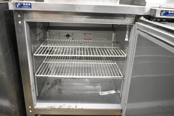 Beverage Air WTR27A-FIP Stainless Steel Commercial Work Top Single Door Cooler on Commercial Casters. 115 Volts, 1 Phase. Tested and Working! - Image 5 of 6