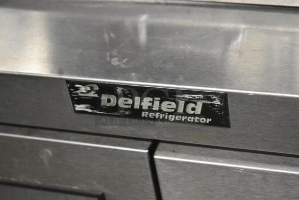 Delfield Stainless Steel Commercial Sandwich Salad Prep Table Bain Marie Mega Top on Commercial Casters. 115 Volts, 1 Phase. Tested and Working! - Image 3 of 14