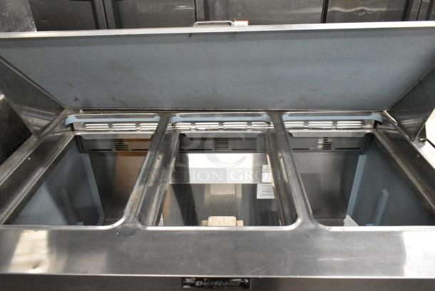 Delfield Stainless Steel Commercial Sandwich Salad Prep Table Bain Marie Mega Top on Commercial Casters. 115 Volts, 1 Phase. Tested and Working! - Image 4 of 14