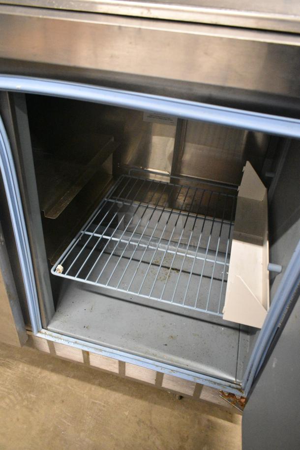 Delfield Stainless Steel Commercial Sandwich Salad Prep Table Bain Marie Mega Top on Commercial Casters. 115 Volts, 1 Phase. Tested and Working! - Image 6 of 14