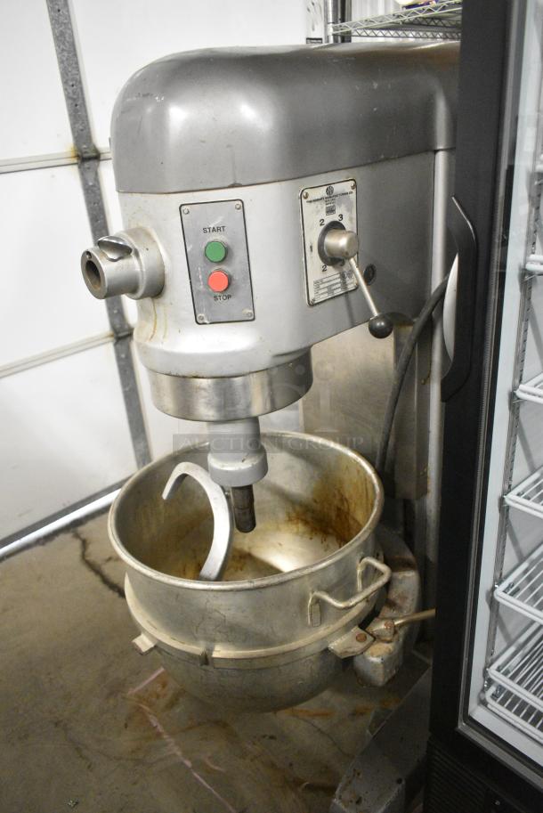 Hobart H-600 Metal Commercial Floor Style 60 Quart Planetary Dough Mixer w/ Metal Mixing Bowl and Dough Hook Attachment. 230 Volts, 1 Phase. - Image 2 of 11