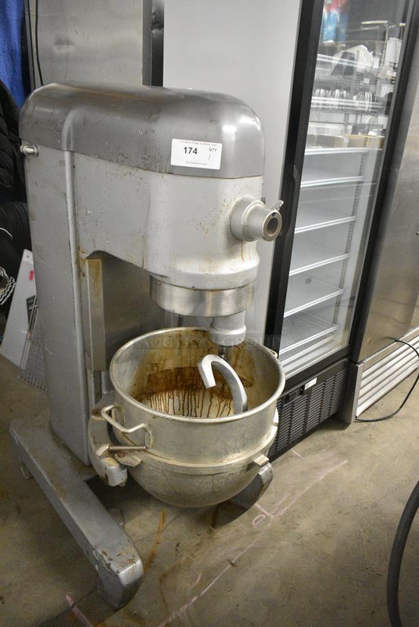 Hobart H-600 Metal Commercial Floor Style 60 Quart Planetary Dough Mixer w/ Metal Mixing Bowl and Dough Hook Attachment. 230 Volts, 1 Phase. - Image 3 of 11