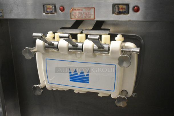 Taylor 339-33 Stainless Steel Commercial Floor Style Water Cooled 2 Flavor w/ Twist Soft Serve Ice Cream Machine on Commercial Casters. 208-230 Volts, 3 Phase. - Image 2 of 9