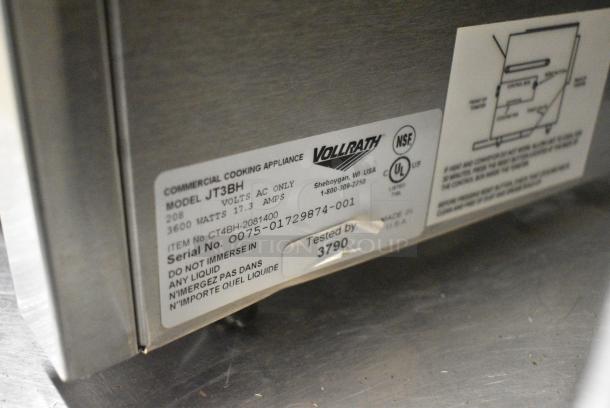 BRAND NEW SCRATCH AND DENT! Vollrath JT3BH Stainless Steel Commercial Electric Powered Countertop Electric Powered Conveyor Toaster Oven. 208 Volts. - Image 7 of 7