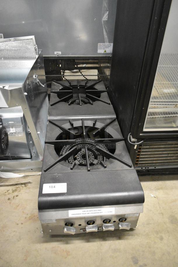 BRAND NEW SCRATCH AND DENT! Vulcan VSP200F-1 Stainless Steel Commercial Countertop Natural Gas Powered 2 Burner Range.  220,000 BTU. - Image 1 of 6