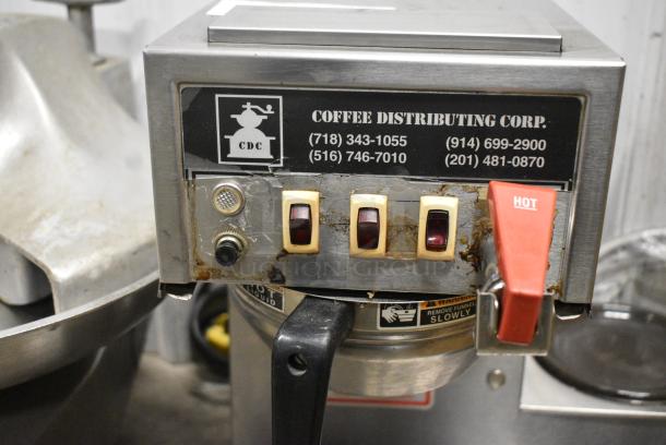 Stainless Steel Commercial Countertop 3 Burner Coffee Machine w/ Hot Water Dispenser and Metal Brew Basket. 115 Volts, 1 Phase. - Image 2 of 7