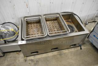 Crown Verity CV3WHS Stainless Steel Commercial Steam Table. 240 Volts.