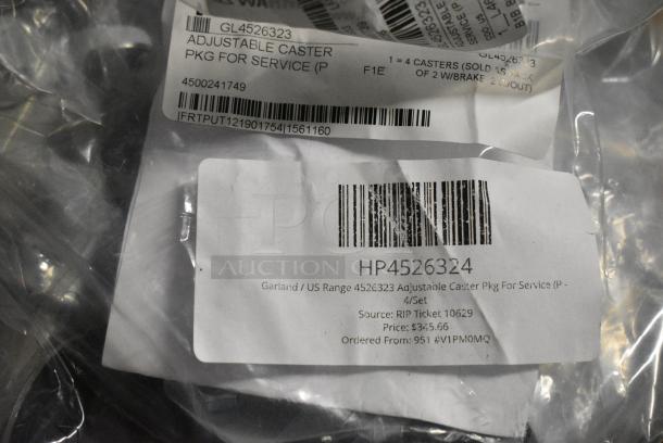 BRAND NEW SCRATCH AND DENT! HP4526324 Garland / US Range 4526323 Adjustable Caster Pkg For Service (P - 4/Set - Image 4 of 4