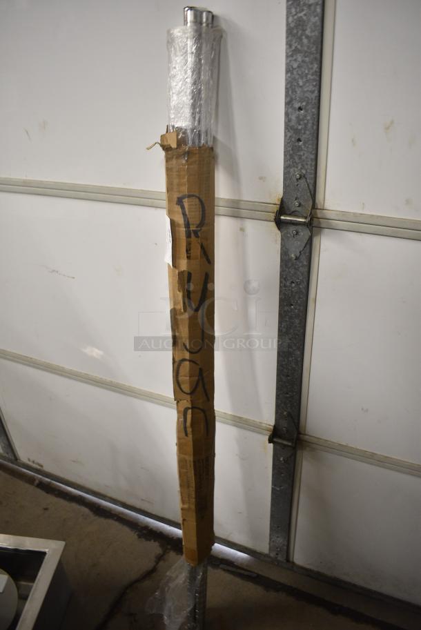 BRAND NEW SCRATCH AND DENT! Box of 3 Regency 460ECPC64 64" Chrome Finish Poles - Image 2 of 4