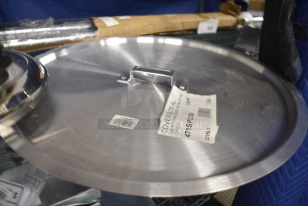 4 BRAND NEW SCRATCH AND DENT! Items Including 477PS6LID Stainless Steel Round Lid, 471SPC100 Choice 20 13/16" Aluminum Pot / Pan Cover. 4 Times Your Bid! - Image 5 of 6