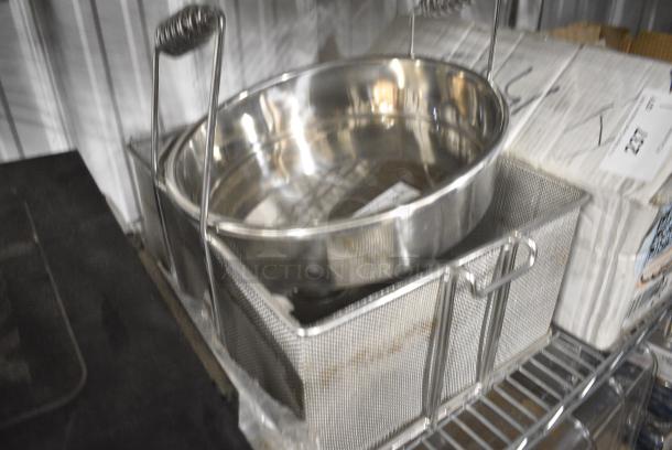 3 Various Metal Items Including Lid, Bin and Fry Basket. 3 Times Your Bid! - Image 2 of 5