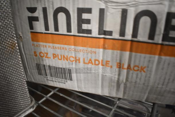 Box of BRAND NEW! Fineline 3305-BK Platter Pleasers 5 oz. Black Plastic Punch / Serving Disposable Ladle - Image 5 of 5