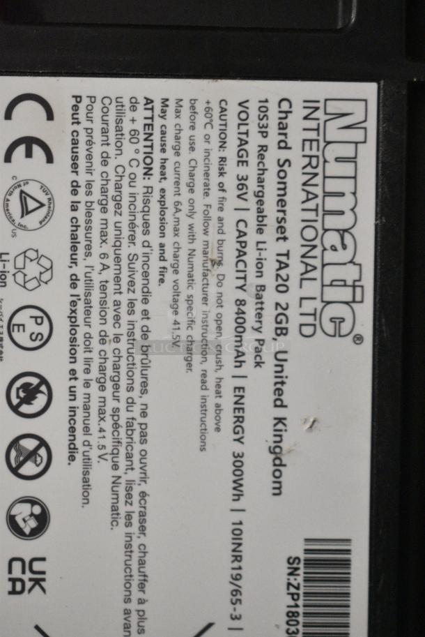 BRAND NEW SCRATCH AND DENT! Numatic NX300 Battery - Image 5 of 6