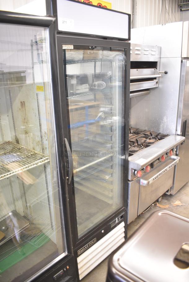 Maxx Cold MXM1-23RHC Metal Commercial Single Door Reach In Cooler Merchandiser w/ Poly Coated Racks. 115 Volts, 1 Phase. Tested and Working! - Image 2 of 6