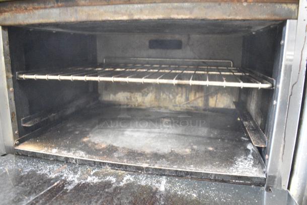 American Range Stainless Steel Commercial Natural Gas Powered 6 Burner Range w/ Cheese Melter and Oven. - Image 6 of 9