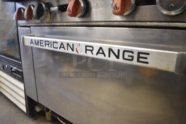 American Range Stainless Steel Commercial Natural Gas Powered 6 Burner Range w/ Cheese Melter and Oven. - Image 7 of 9