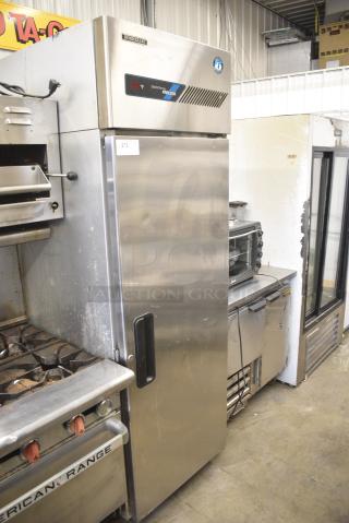 Hoshizaki FH1-AAC Stainless Steel Commercial Single Door Reach In Freezer w/ Poly Coated Racks. 115 Volts, 1 Phase. Tested and Working!