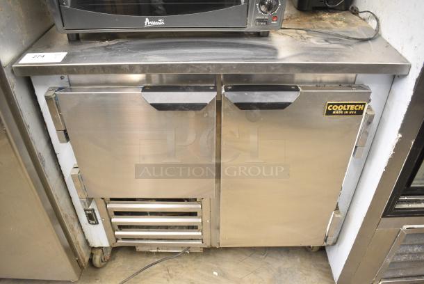 Cooltech CUST-36LB Stainless Steel Commercial 2 Door Undercounter Cooler. 115 Volts, 1 Phase. Tested and Working! - Image 1 of 9