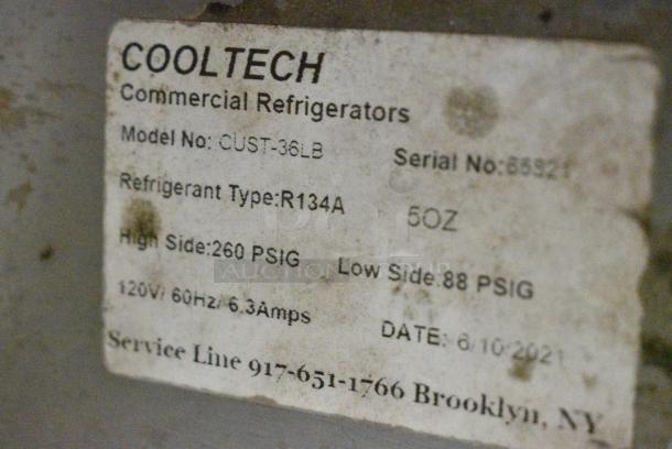 Cooltech CUST-36LB Stainless Steel Commercial 2 Door Undercounter Cooler. 115 Volts, 1 Phase. Tested and Working! - Image 8 of 9