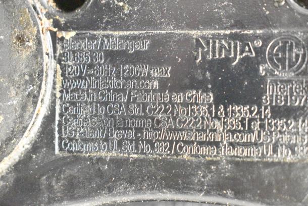 Ninja BL68530 Countertop Blender. 120 Volts, 1 Phase. Tested and Working! - Image 5 of 6