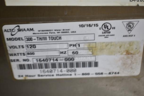 Alto Shaam 300-TH/III TOUCH Stainless Steel Commercial Countertop Heated Holding Cabinet. 120 Volts, 1 Phase. Tested and Working! - Image 6 of 7