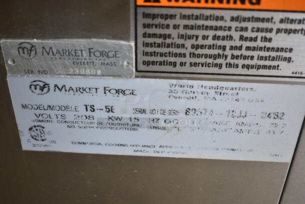 Market Forge TS-5E Stainless Steel Commercial Countertop Electric Powered Single Deck Turbo Steam Steam Cabinet. 208 Volts, 1 Phase. - Image 6 of 7