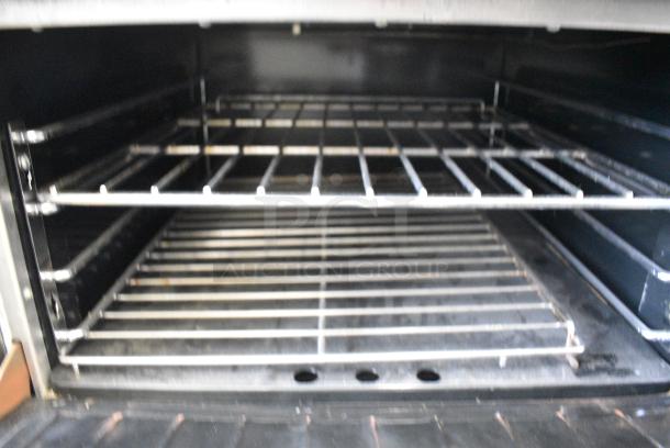 Garland M47R Stainless Steel Commercial Natural Gas Powered Flat Top Griddle w/ Oven and Back Splash. - Image 4 of 7