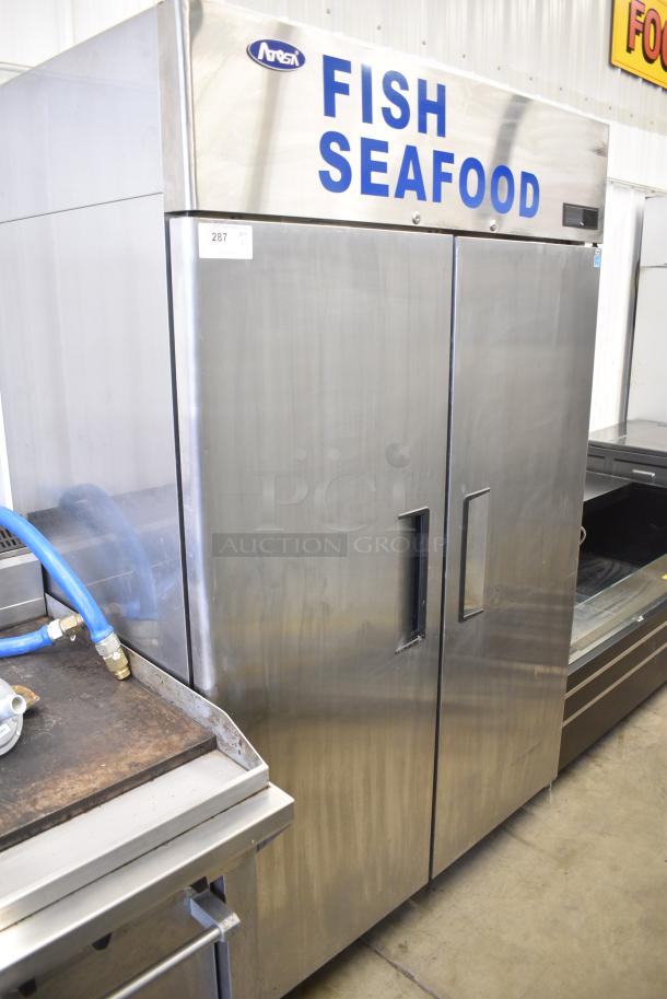 2021 Atosa MBF8002GR Stainless Steel Commercial 2 Door Reach In Freezer w/ Poly Coated Racks. 115 Volts, 1 Phase. Tested and Working! - Image 1 of 6