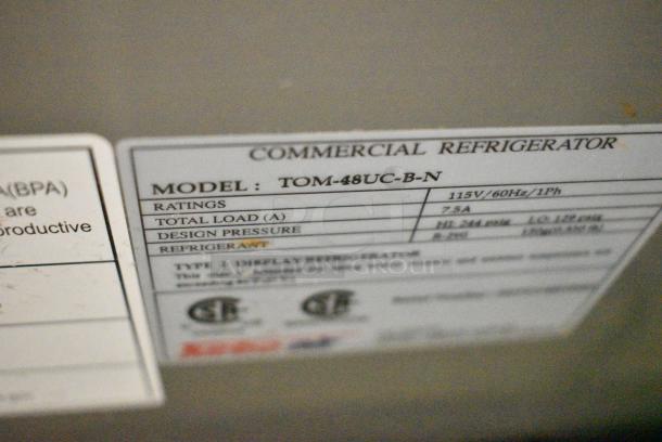 Turbo Air TOM-48UC-B-N Metal Commercial Open Grab N Go Merchandiser. 115 Volts, 1 Phase. Tested and Powers On But Does Not Get Cold - Image 6 of 7