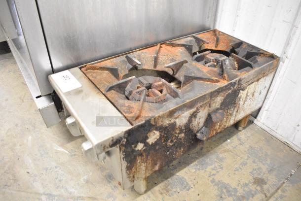 Migali Stainless Steel Commercial Natural Gas Powered 2 Burner Range. - Image 2 of 5