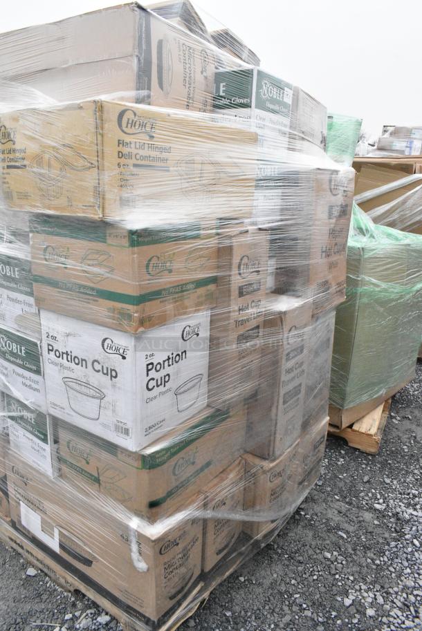 38 BRAND NEW! Boxes Including 176IB40 Baker's Lane 2.6 Gallon / 40 Cup Shelf Ingredient Bin with Flip Lid, Label Sheet, and Scoop, 129MCS38B Choice 38 oz. Black Rectangular Microwavable Heavy Weight Container with Lid 8 3/4" x 6 1/4" x 2" - 150/Case, 500CC12HD 12 oz. Plastic Cold Cup - Designed for Use Without Lids - 1000/Case, 129MCS38B Choice 38 oz. Black Rectangular Microwavable Heavy Weight Container with Lid 8 3/4" x 6 1/4" x 2" - 150/Case, 127CH06 Choice 6 oz. Clear RPET Hinged Deli Container - 400/Case, 500L1020B Choice Black Hot Paper Cup Travel Lid for 10-24 oz. Standard Cups and 8 oz. Squat Cups - 1000/Case, 50012W CUP 12oz PAP HOT WHITE 1M LID 500L1020B/W. 38 Times Your Bid! - Image 4 of 16